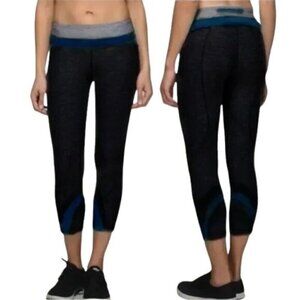 Lululemon Run Inspire Crop II 6 Blue Gray